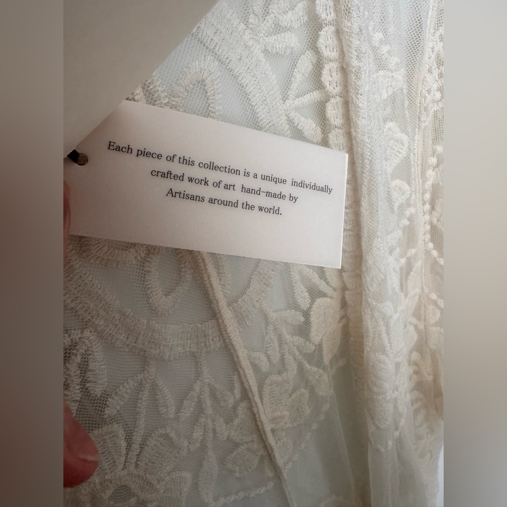 Solitaire Swim Ivory Lace Kimono CoverUp NWT - Picture 6 of 9